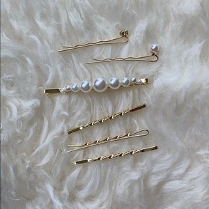 ASOS pearl gold hair pin 6pcs